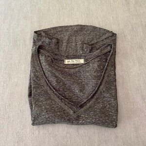 Free People - We The Free - Effortless Charcoal Gray Tee - Size S